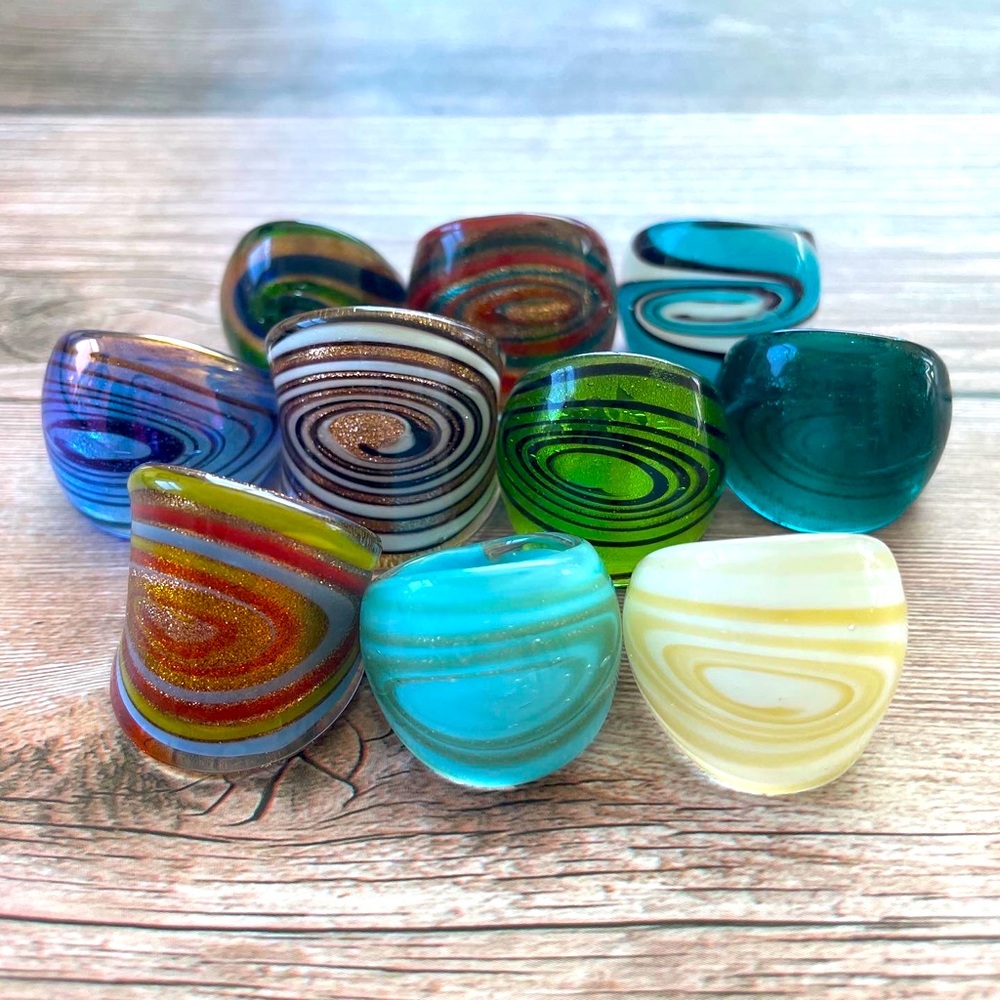 Murano Glass Rings over 100 styles to choose from